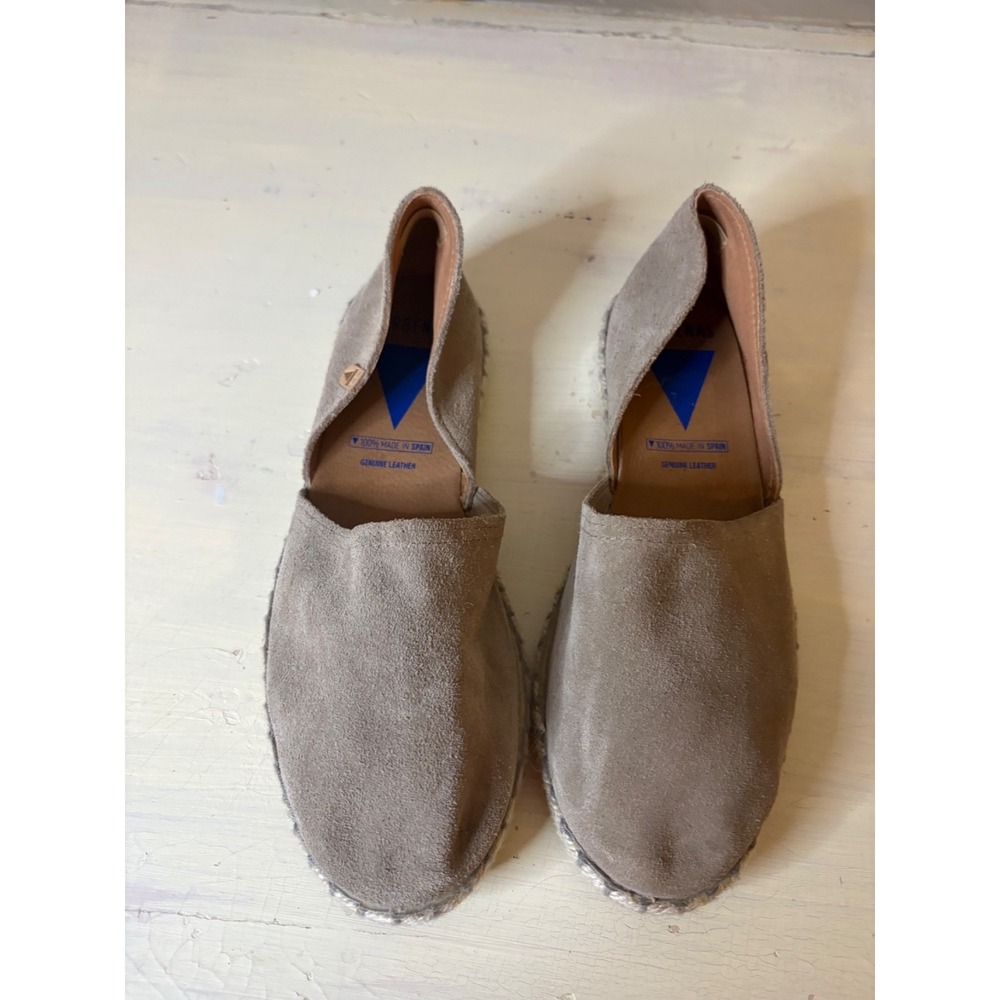 Verbenas‎ Suede Slingback D'Orsay Espadrilles EU 41 Taupe Made in Spain